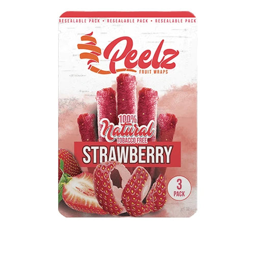 Peelz Strawberry Fruit Wraps – Full Box (10 x 3-Packs) - Image 2