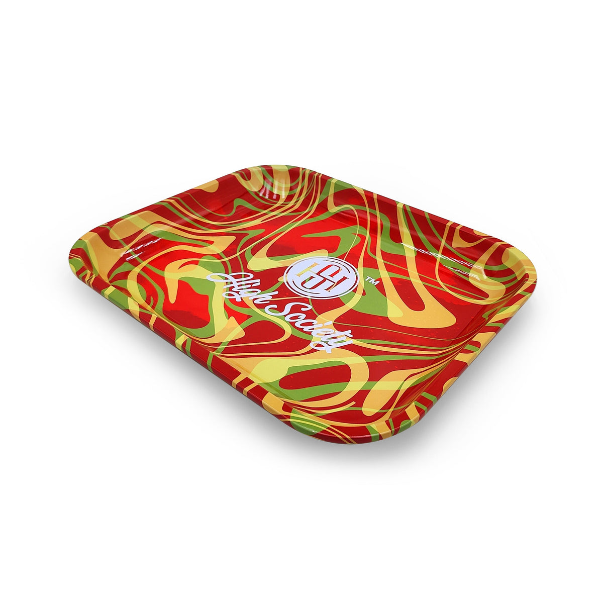 High Society Large Rolling Tray - Rasta