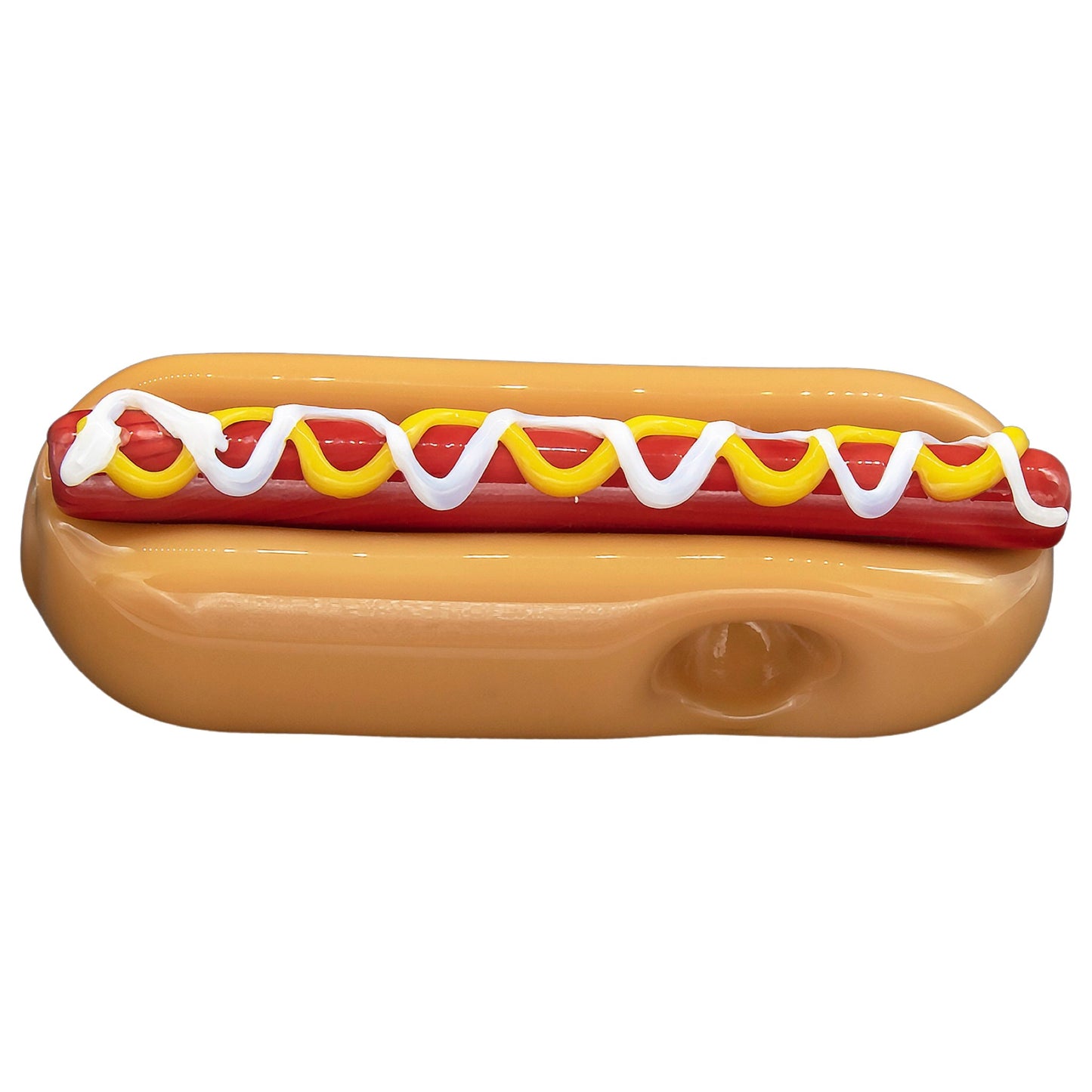 LA Pipes 6" Glass Hot Dog Steamroller Pipe ðŸŒ