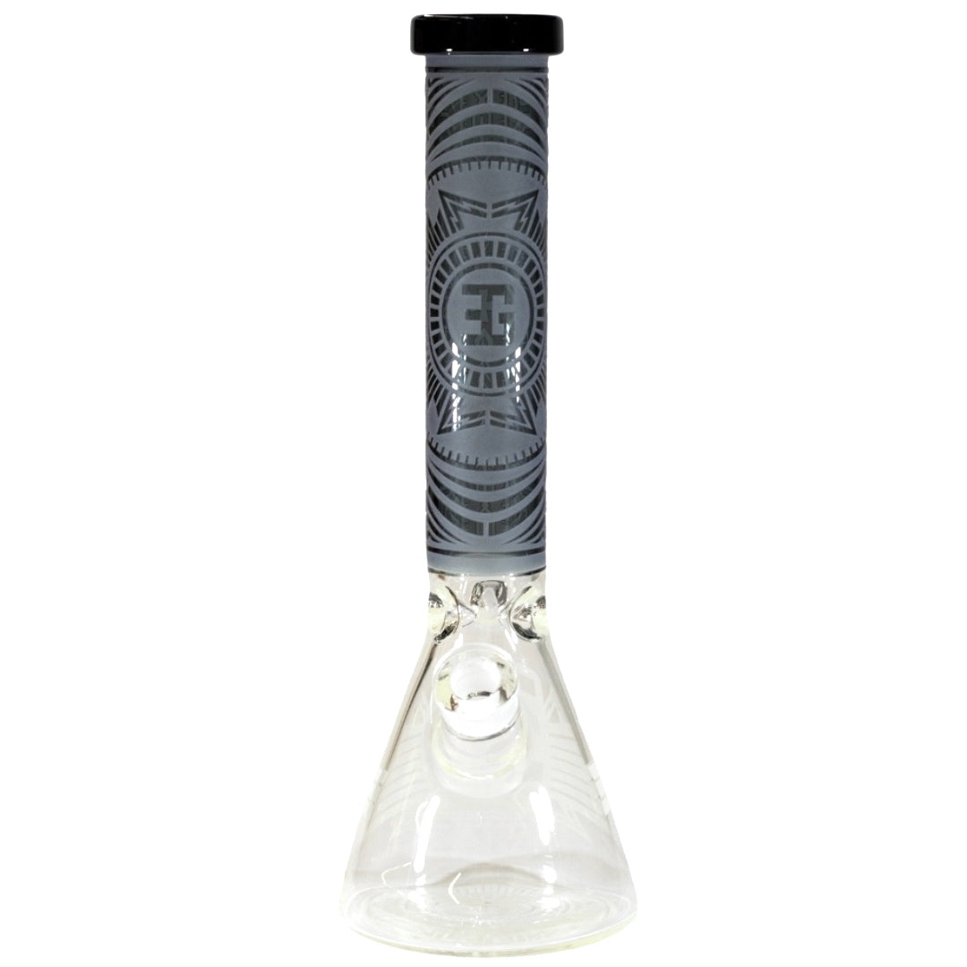 EG Glass Clock Beaker Bong Black