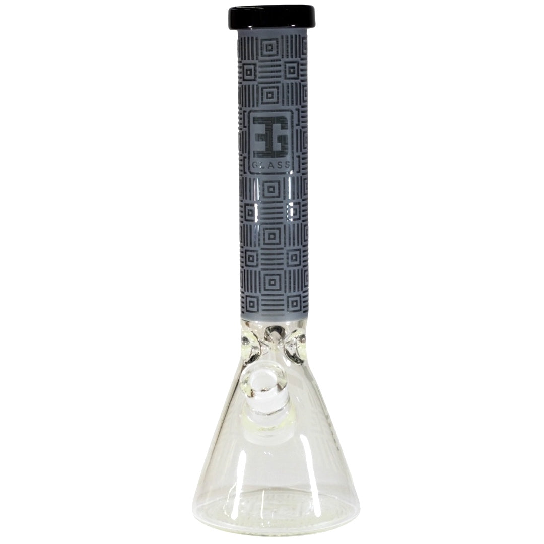 EG Glass Square Beaker Bong Black