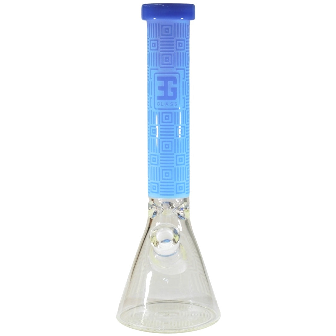 EG Glass Square Beaker Bong Light Blue