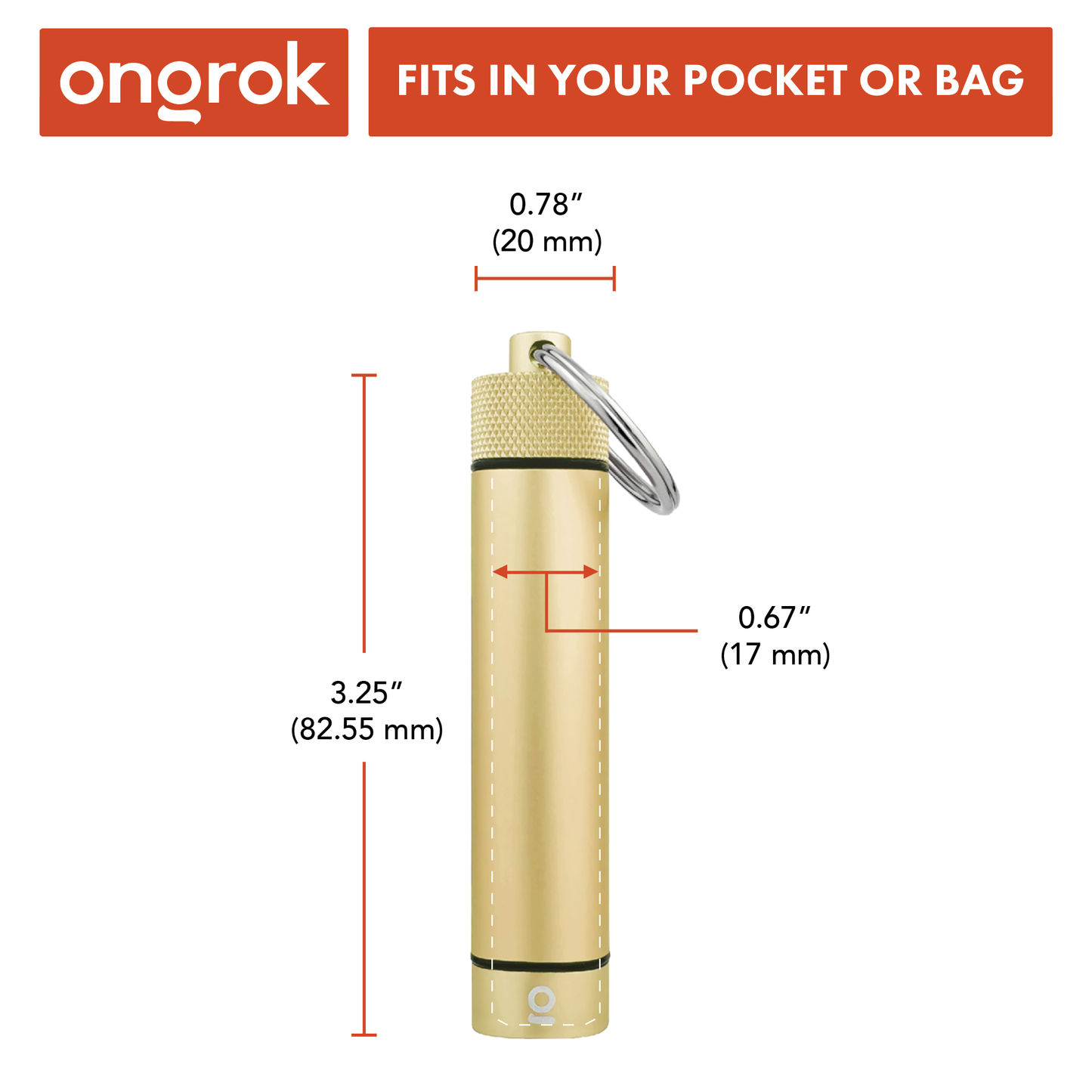 Ongrok Aluminum Storage Keychain