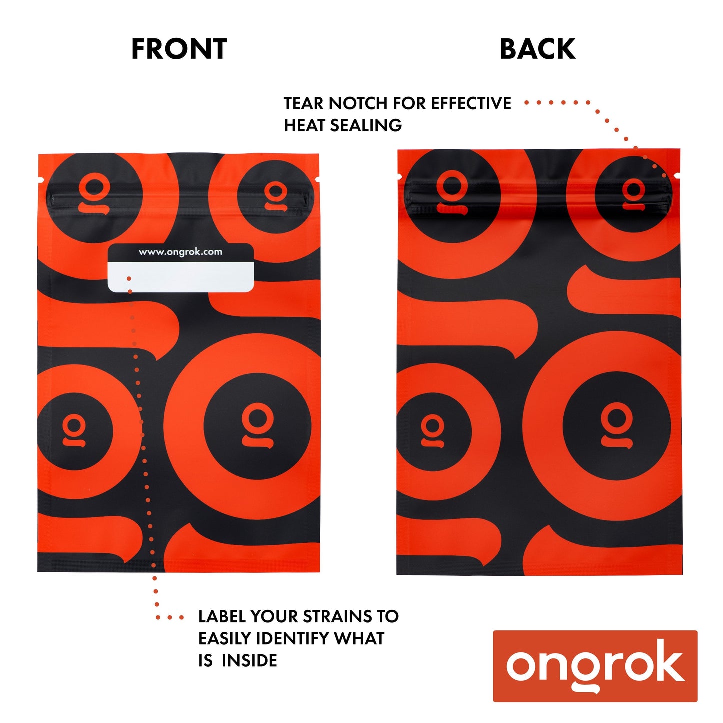 Ongrok Color-Coded Mylar Bags