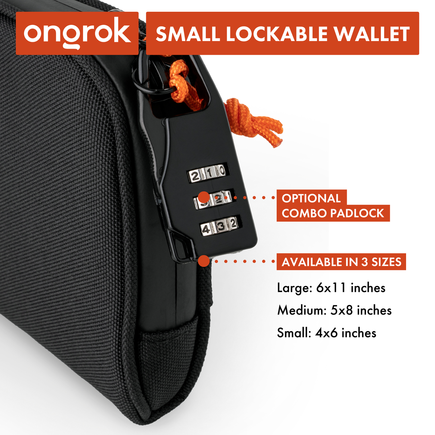 Ongrok Carbon-lined Wallets with Combination Lock (Multiple Sizes)