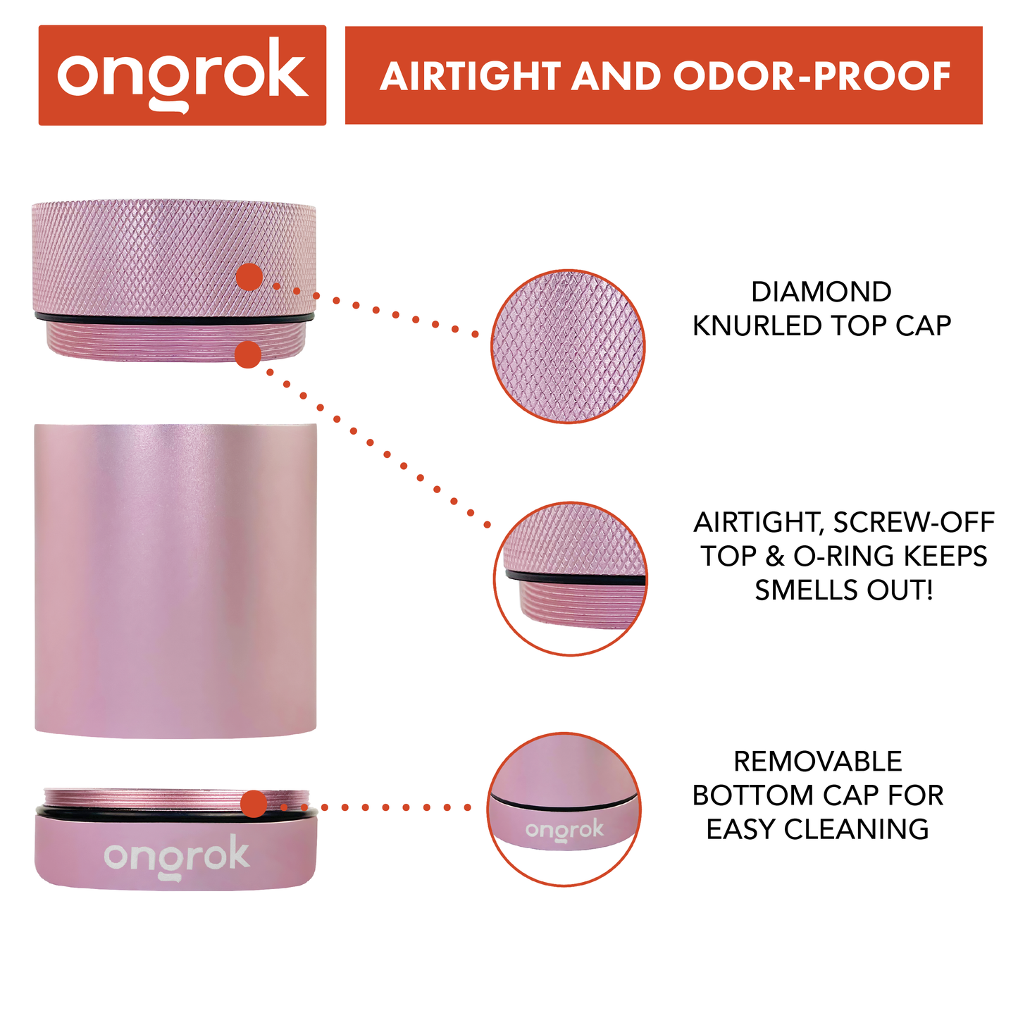 Ongrok Aluminum Metal Storage Jar