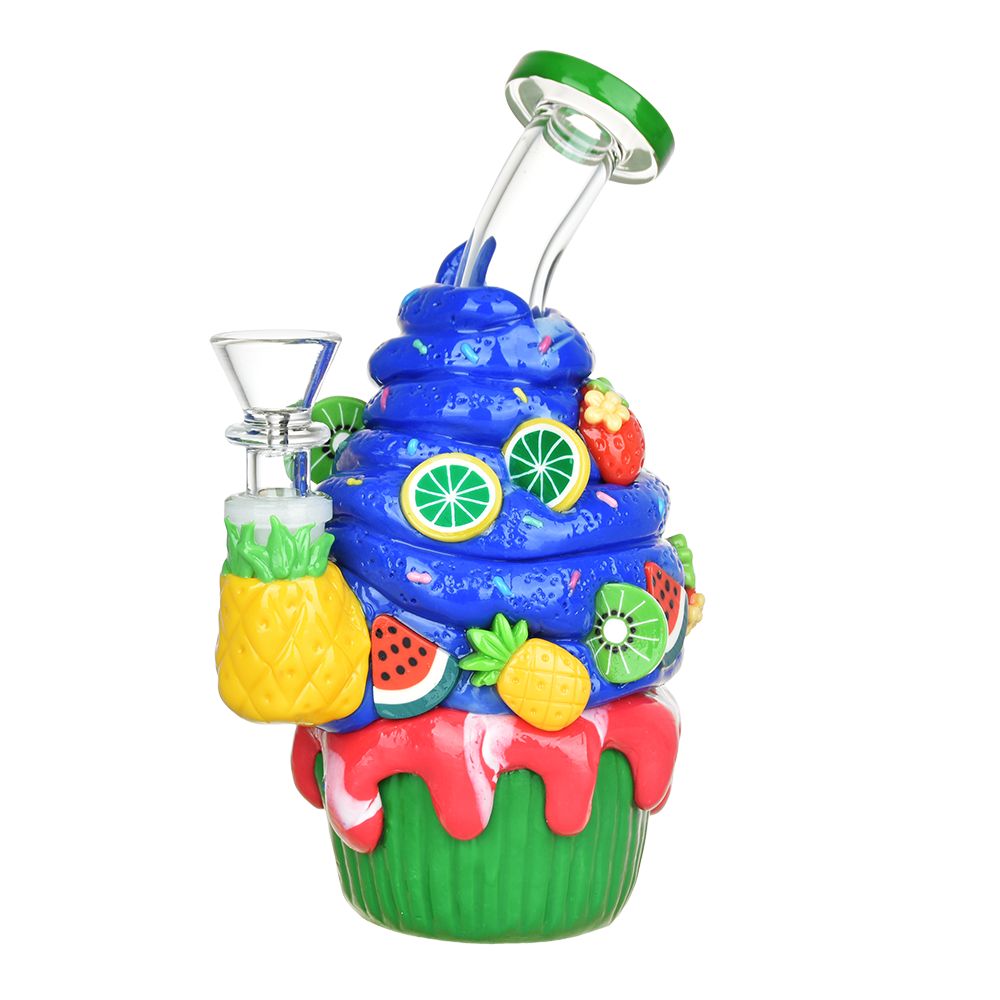 Fruity Menagerie Cupcake 6.5" Bong