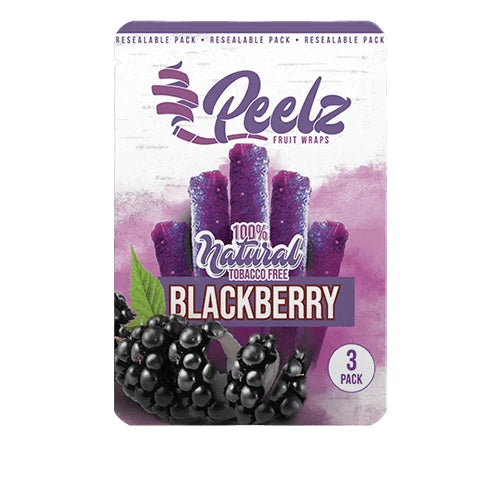 Peelz Blackberry Fruit Wraps – Full  Box (10 x 3-Packs) - Image 2