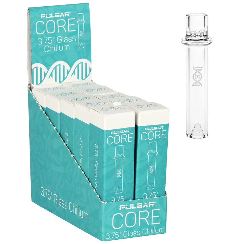 Pulsar CORE 3.75” Glass Chillum Pipe | 10ct Display - Image 1