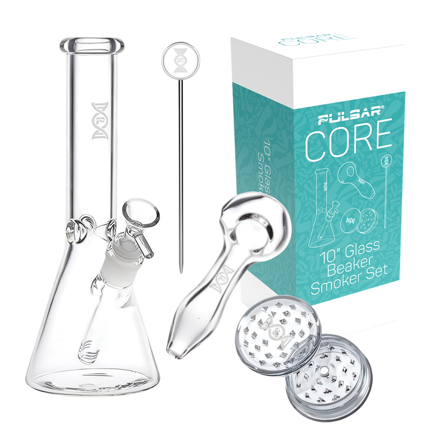 Pulsar CORE Glass Herb Pipe Duo | 10" | 14mm F - Image 1