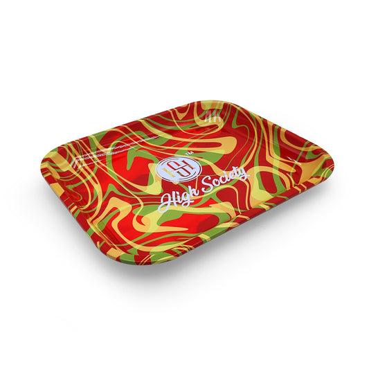 High Society Large Rolling Tray - Rasta