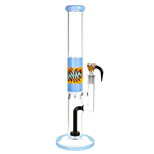 CaliConnected Glitch Straight Tube Bong Blue