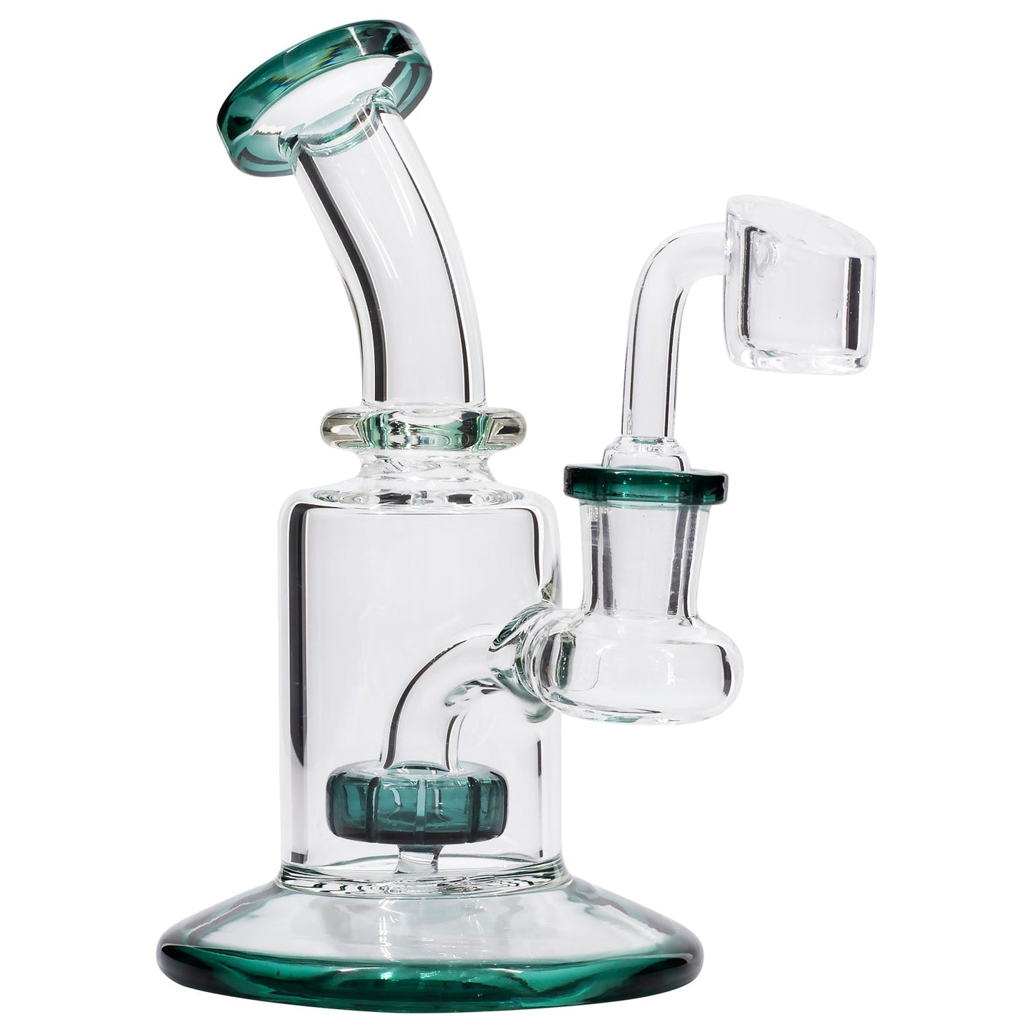 CaliConnected Showerhead Perc Mini Rig Teal