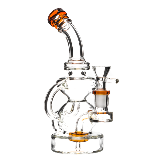 HB King 8" Hourglass Tubed Perc Water Pipe