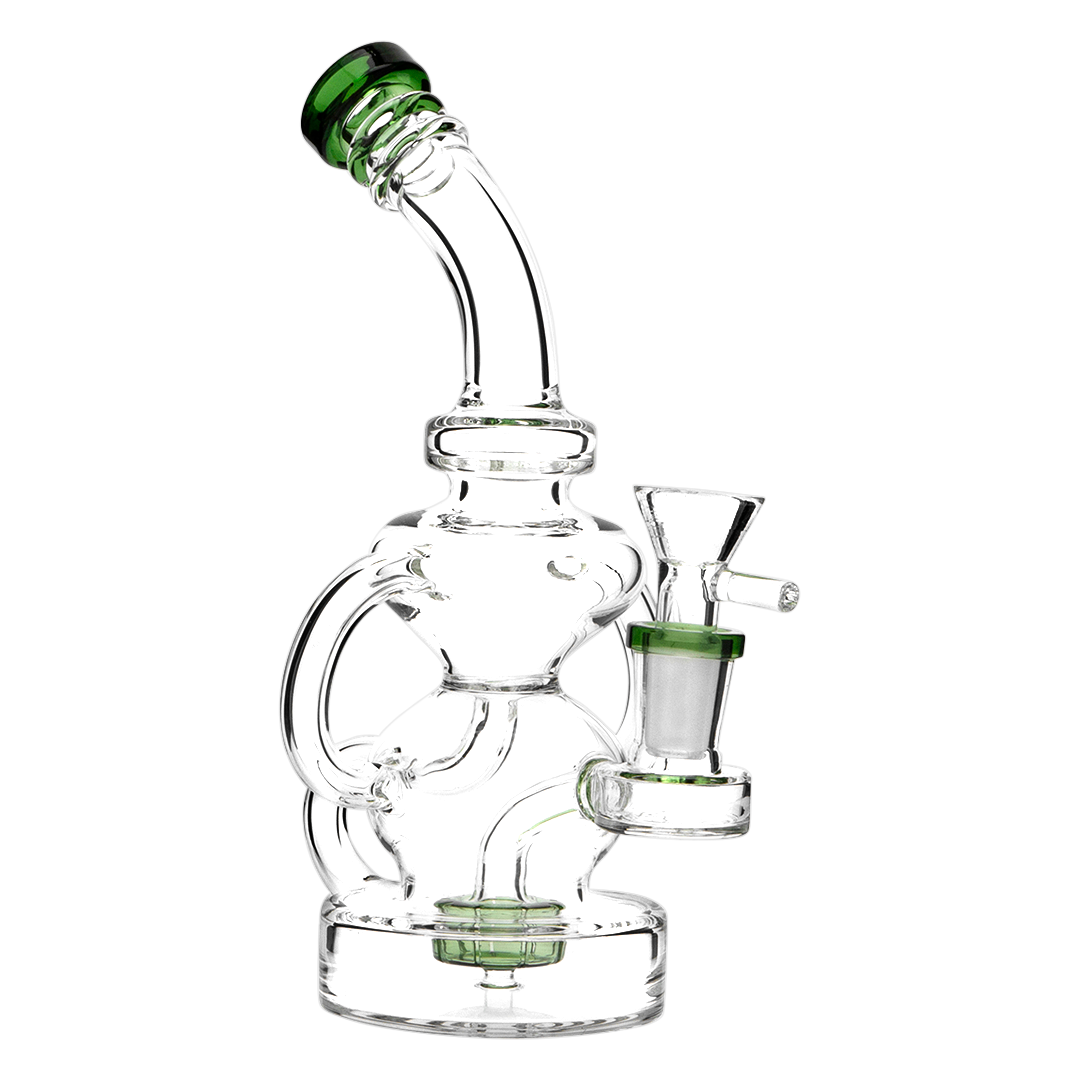 HB King 8" Hourglass Tubed Perc Water Pipe