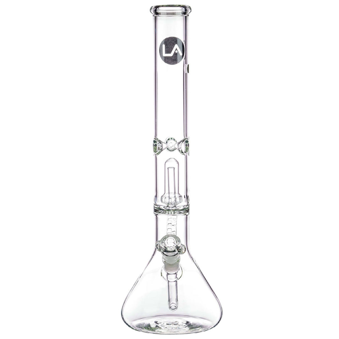 LA Pipes 16" 5mm Thick Showerhead Perc Beaker Bong