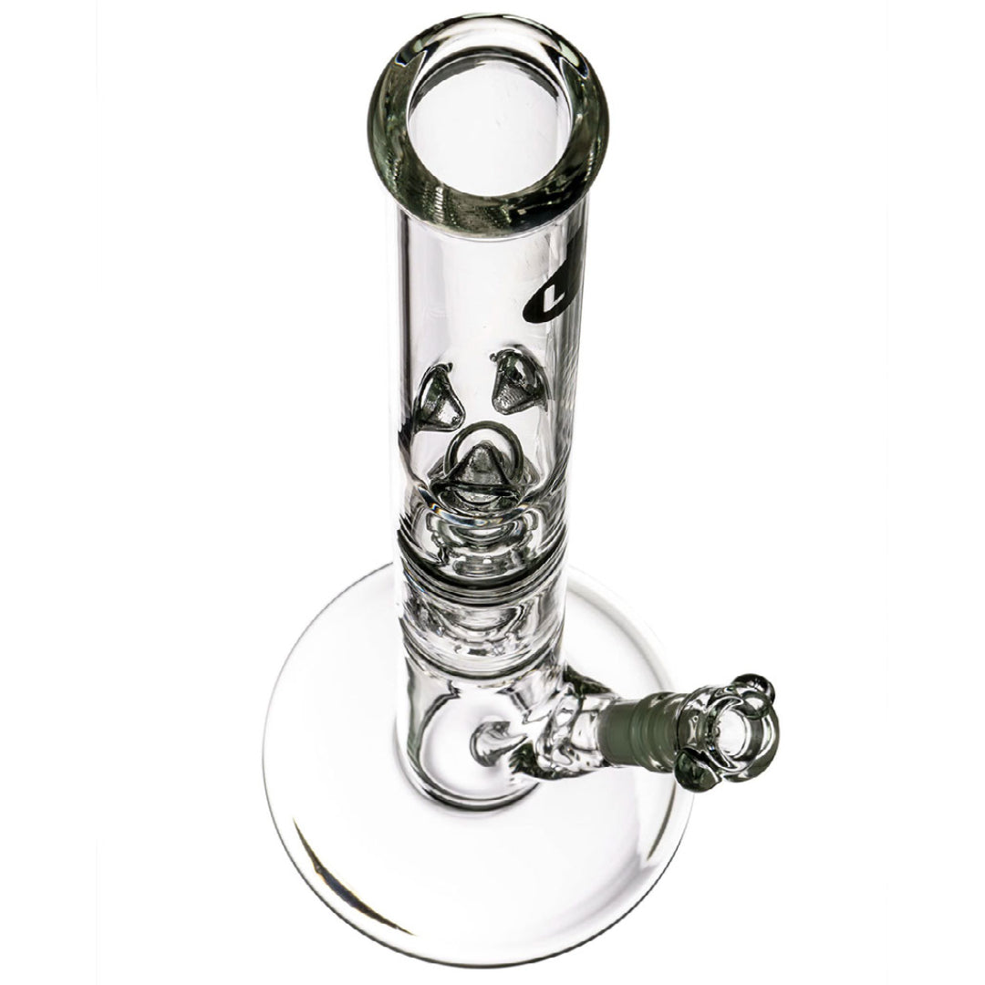 LA Pipes 20" 5mm Thick Double Showerhead Straight Tube Bong