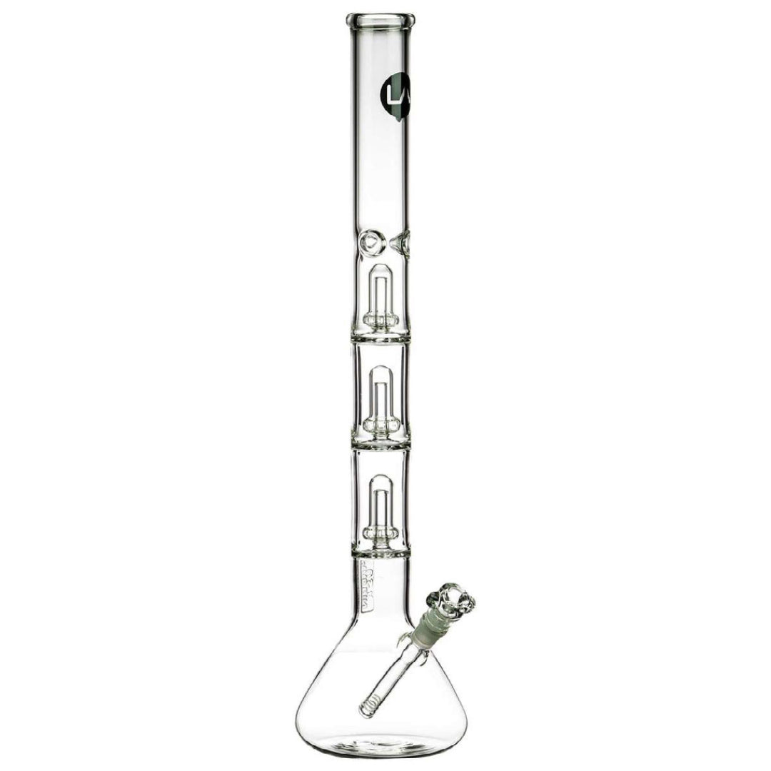 LA Pipes 26" 5mm Thick Triple Showerhead Perc Beaker Bong