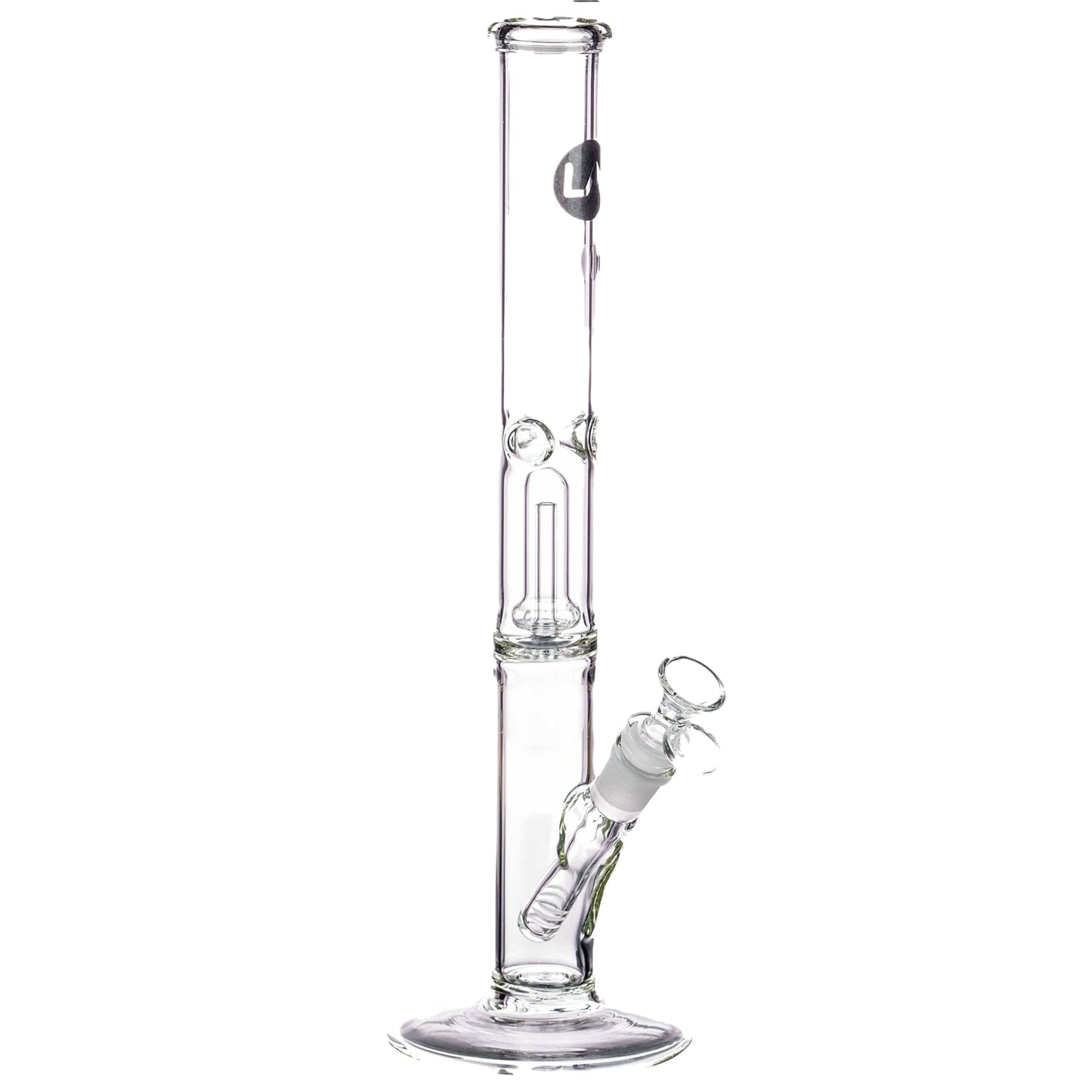 LA Pipes 12" Single Showerhead Perc Straight Tube Bong