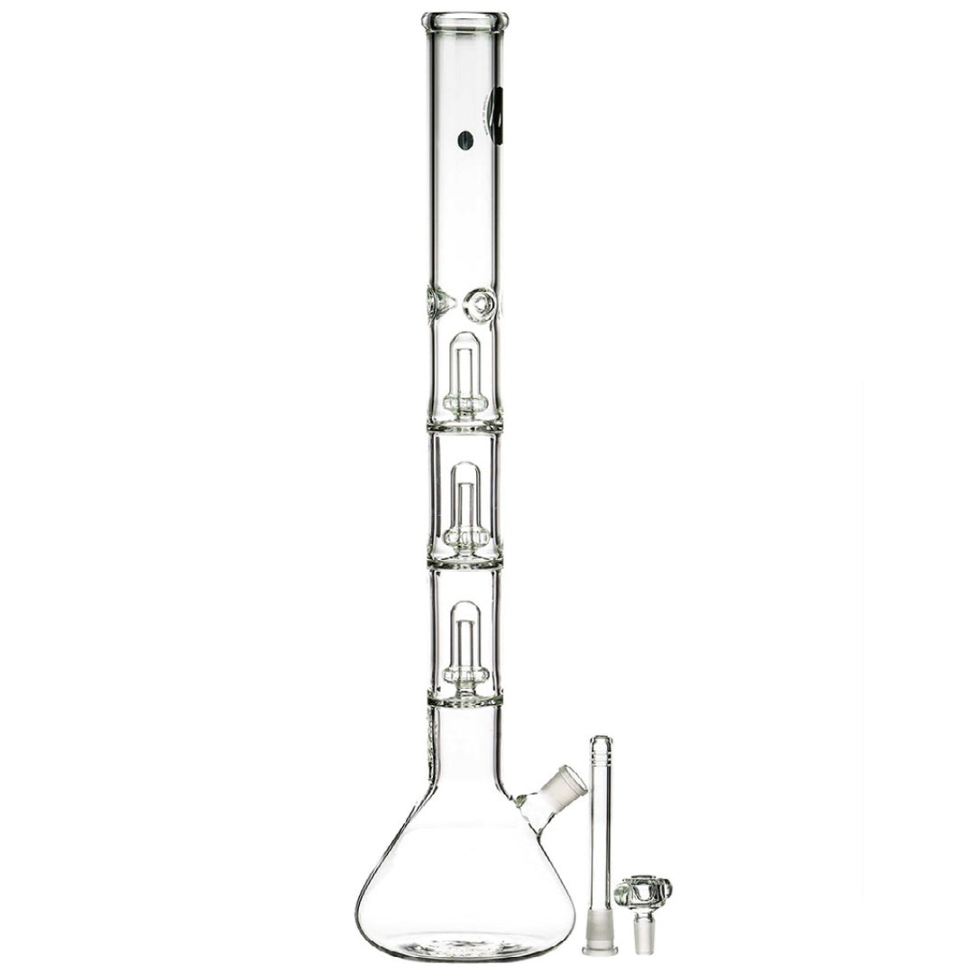 LA Pipes 26" 5mm Thick Triple Showerhead Perc Beaker Bong