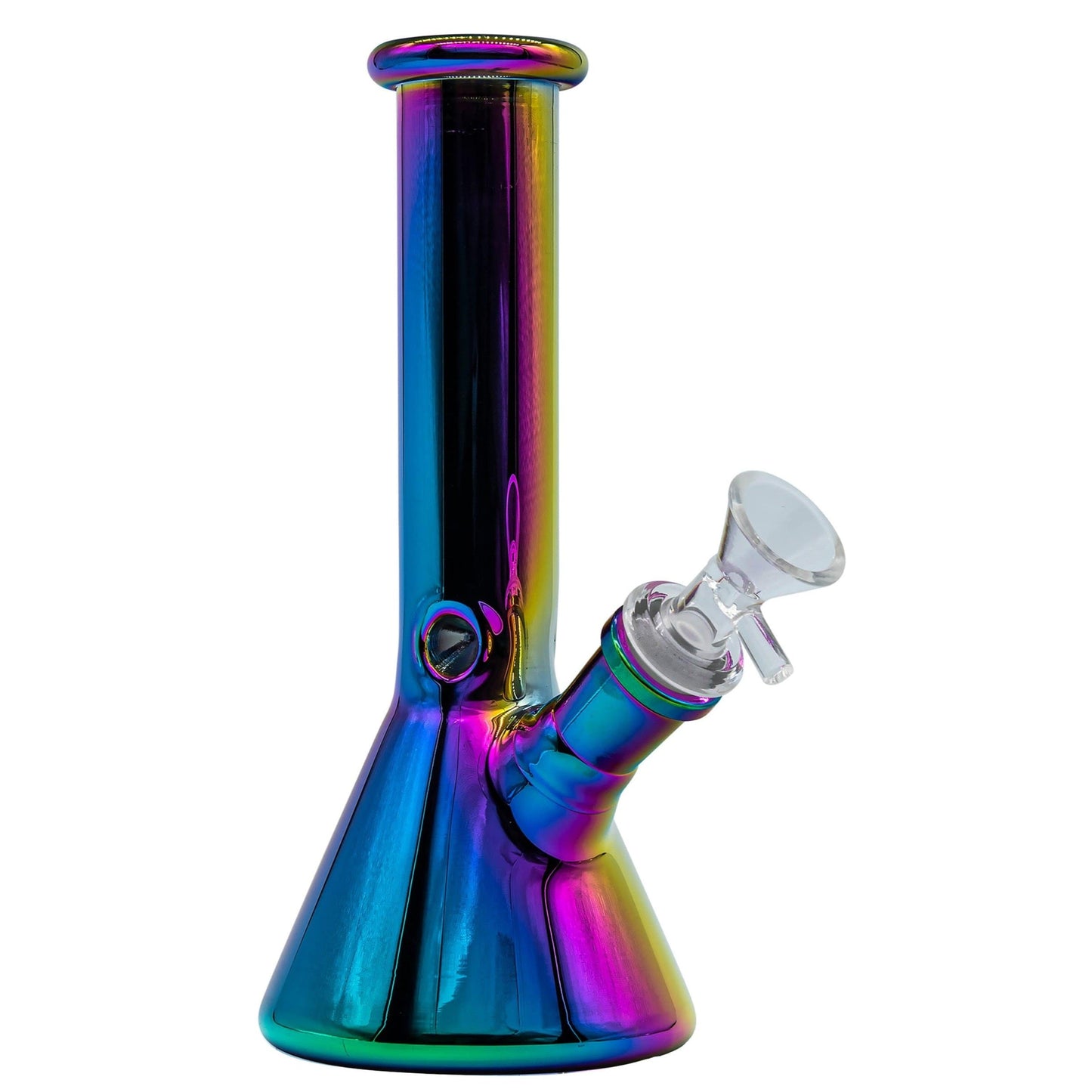 LA Pipes 8" Iridescent Glass Beaker Bong