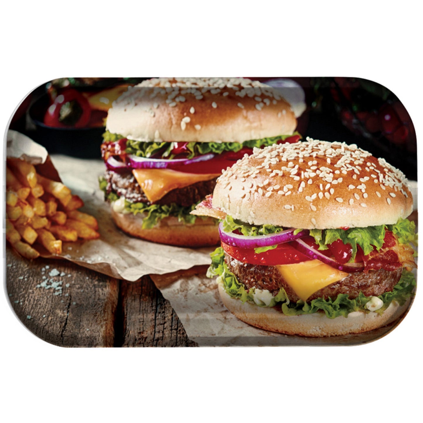 Pulsar "Burger World" Metal Rolling Tray (11" x 7")