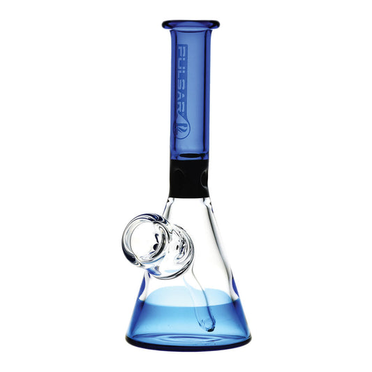 Pulsar Fixed Bowl Mini Beaker Bong Blue