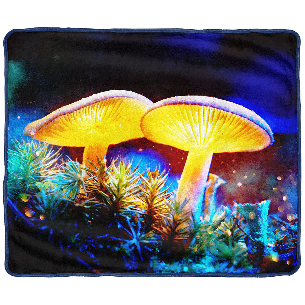 Pulsar Fleece Throw Blanket Mystical Mushrooms