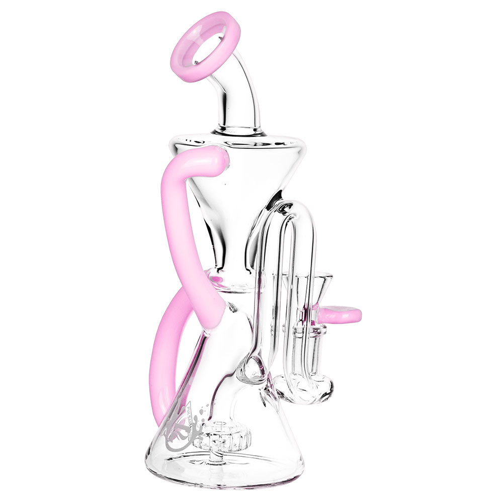 Pulsar Hourglass Recycler Bong Pink