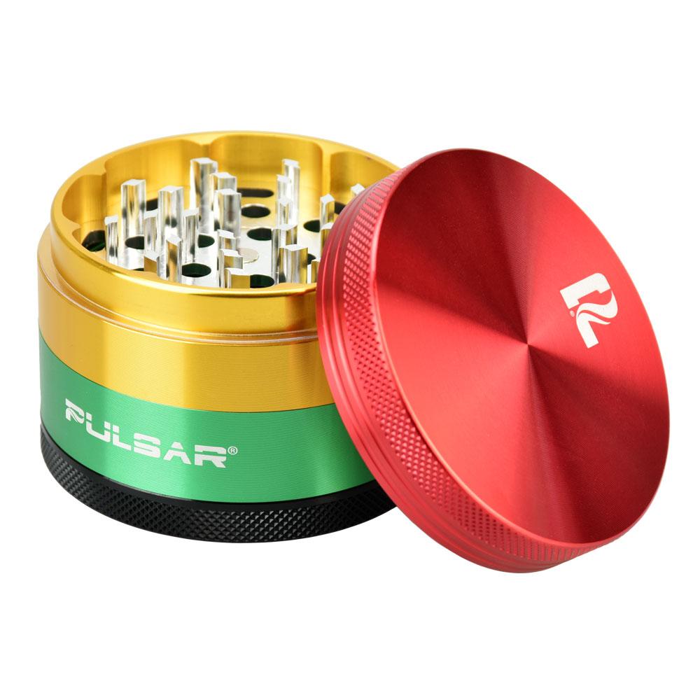 Pulsar Hard Top 4-Piece Grinder Rasta