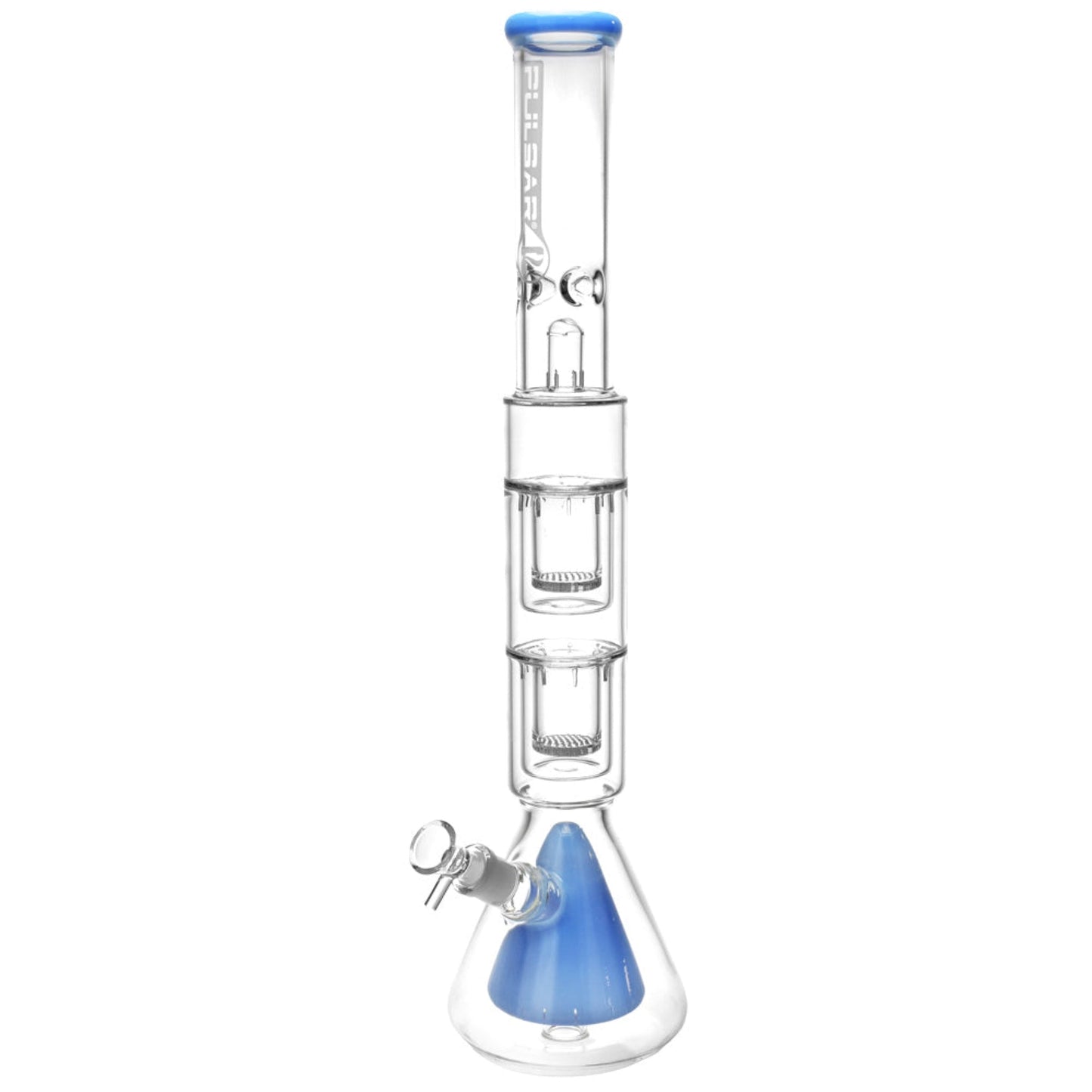 Pulsar Quad Perc Beaker Bong Opaque Blue