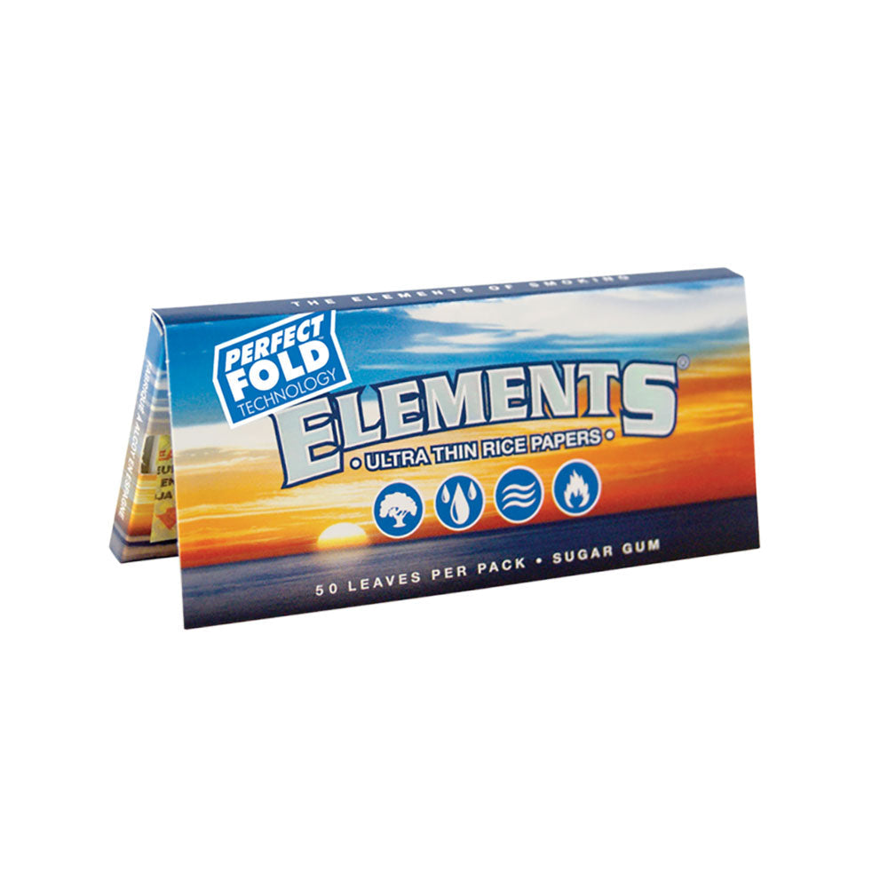 Elements Perfect Fold Rice Rolling Papers | 1 1/4 Inch