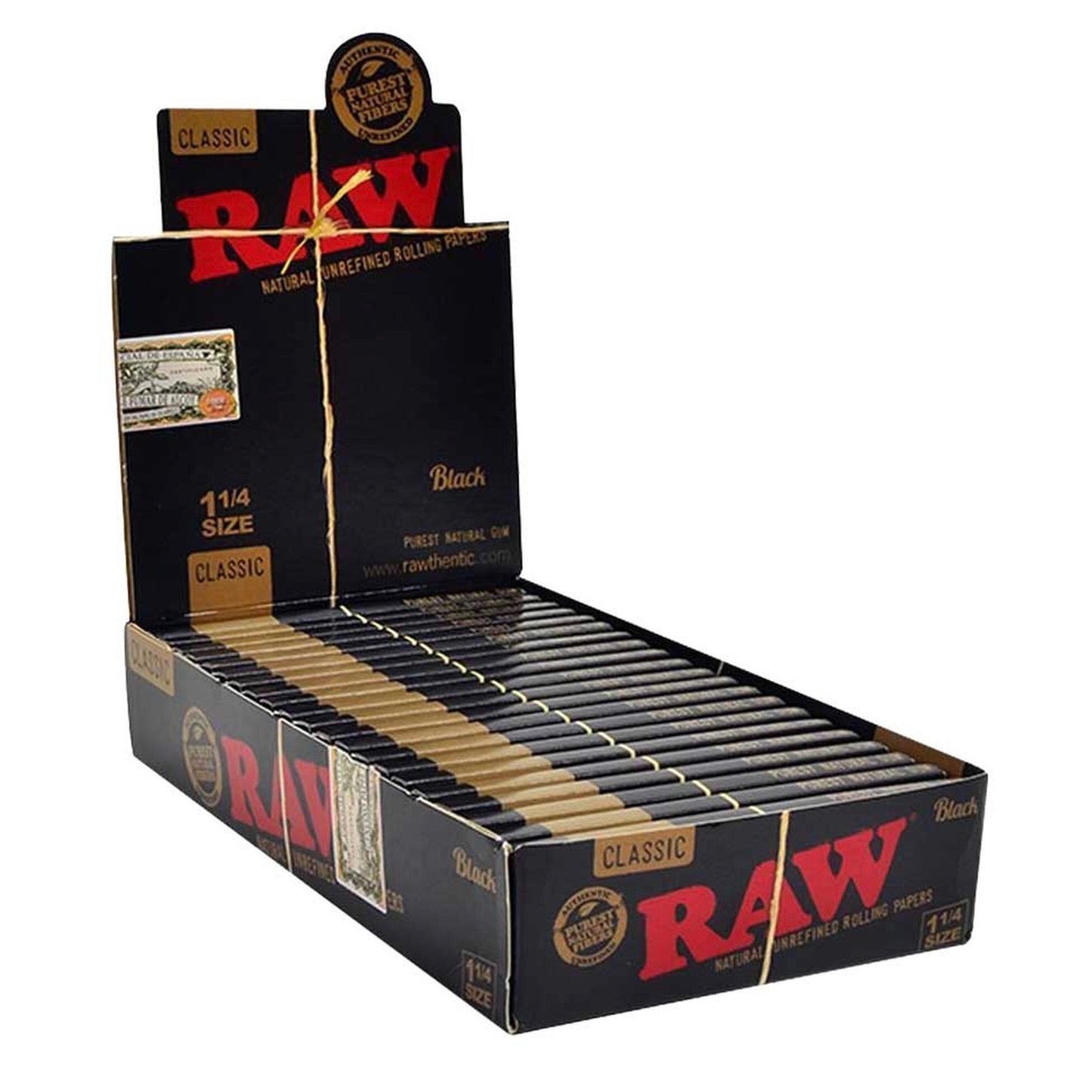 Raw Classic Black 1.25" Rolling Papers