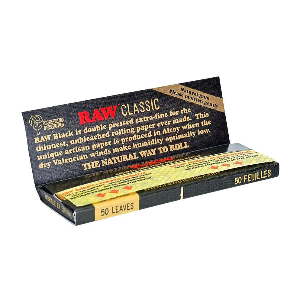 Raw Classic Black 1.25" Rolling Papers