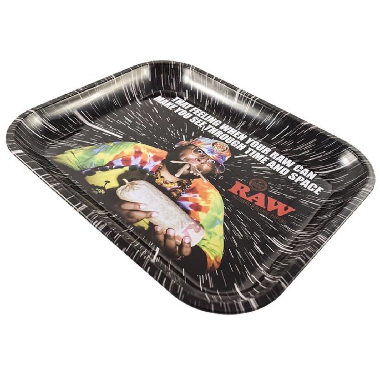 Raw Oops Large Metal Rolling Tray (14" x 11")