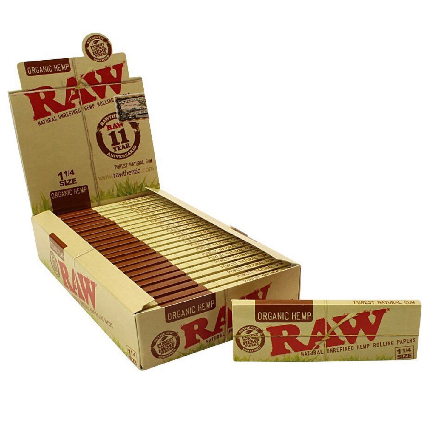 Raw Organic Hemp 1.25" Rolling Papers