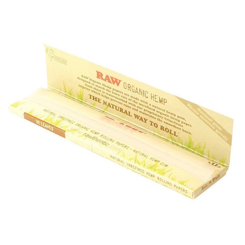 Raw Organic Hemp King Slim Rolling Papers