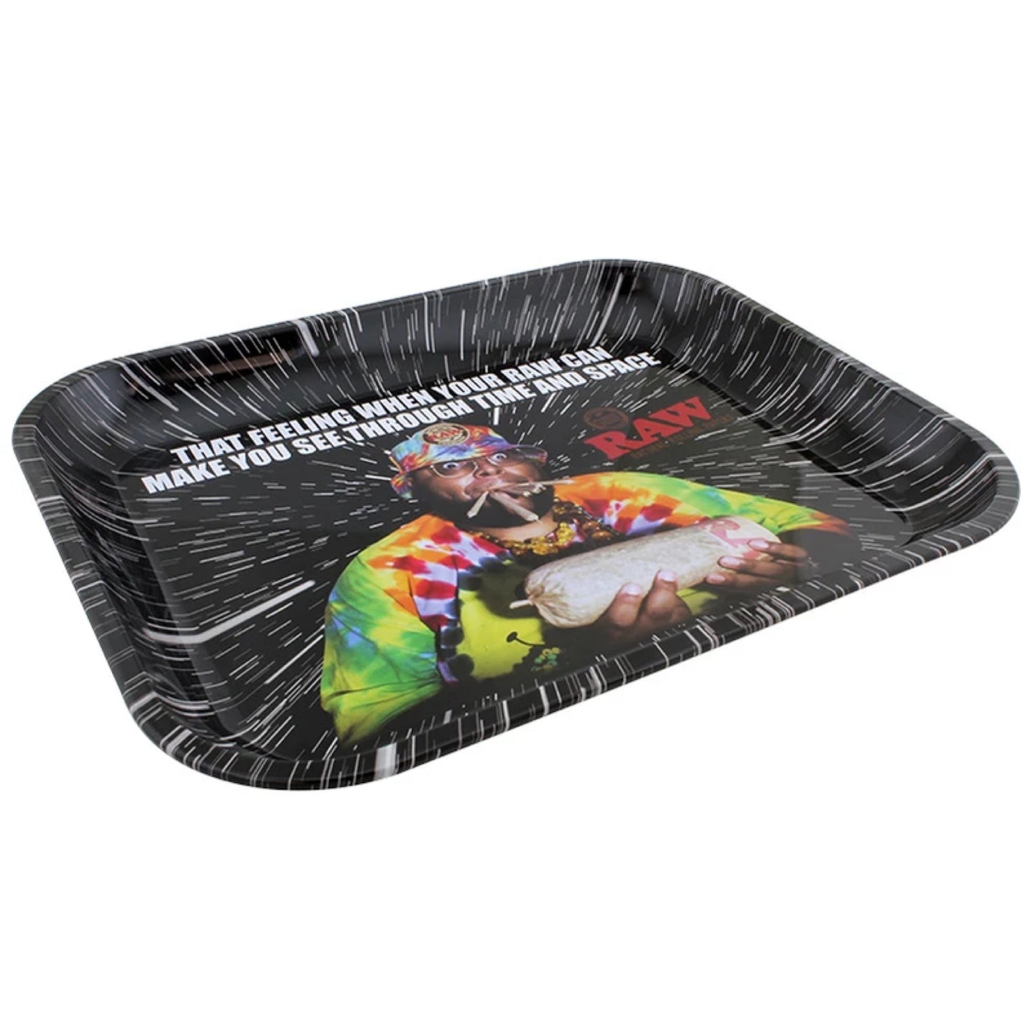 Raw Oops Large Metal Rolling Tray (14" x 11")