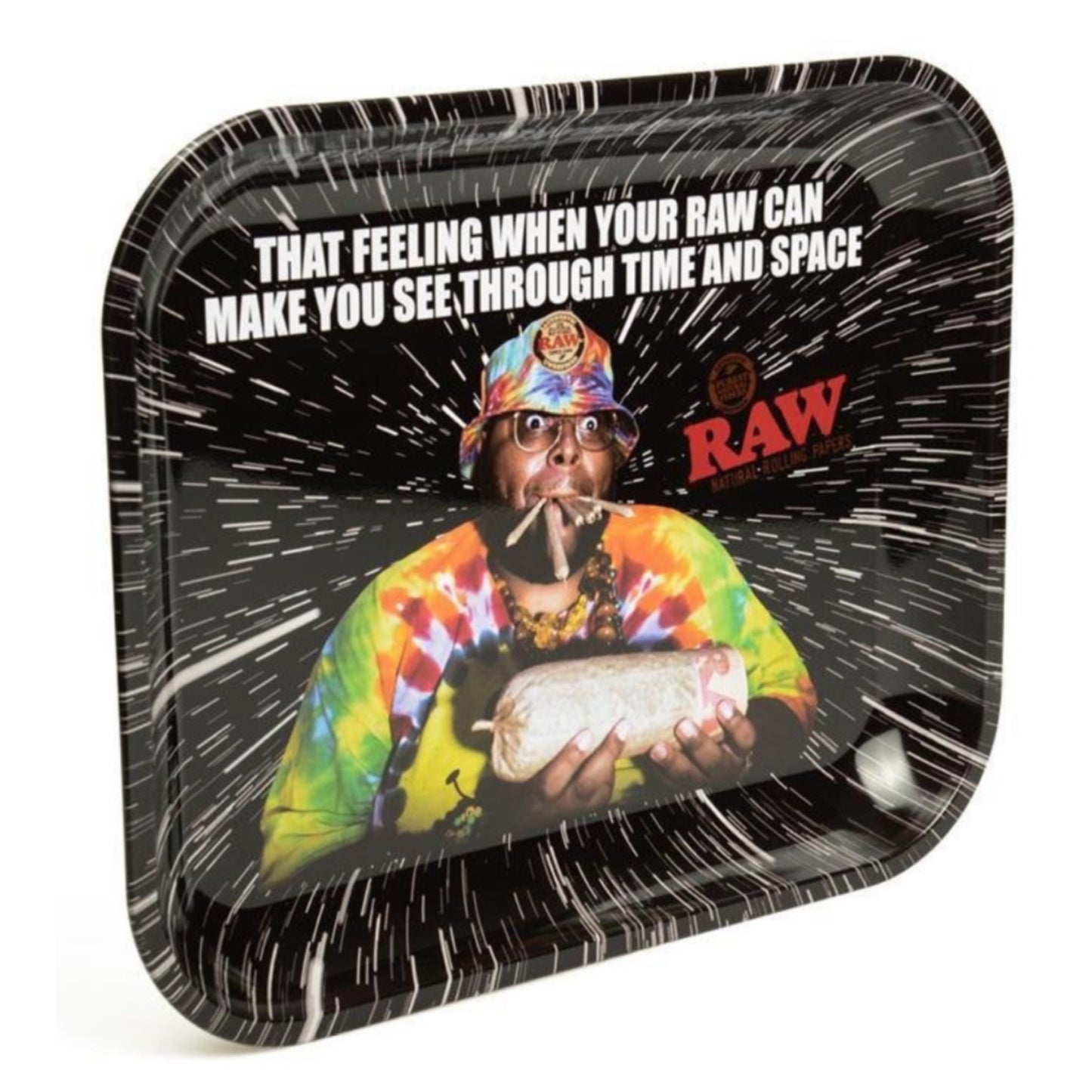 Raw Oops Large Metal Rolling Tray (14" x 11")