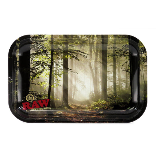 Raw Mini Smokey Forest Trees Rolling Tray (7" x 5")