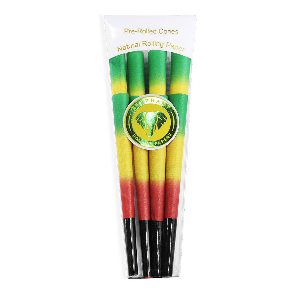 Elephant Papers Pre-Rolled Cones | Rasta Black